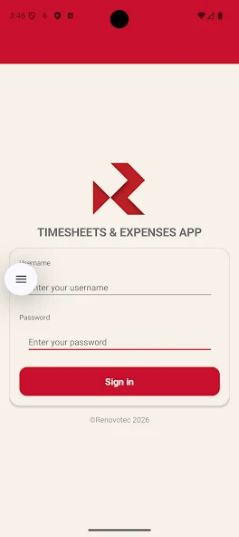 ExpensesApp sign-in screen