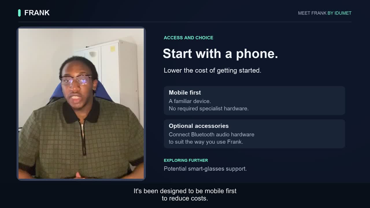 Frank accessibility assistant demonstration